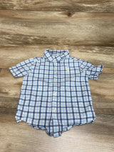 Carter's Gingham Button-Up Shirt Blue sz 18m