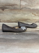 Cat & Jack Star Applique Flats Brown sz 12c