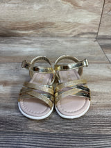 Children's Place Glitter & Metallic Sandals Gold sz 4c