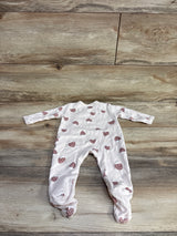Strawberry Print Sleeper Beige sz 6m