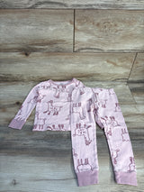 Carter's 2pc Llama Pajama Set Pink sz 3T