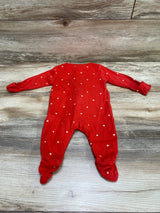 Old Navy Heart Print Sleeper Red sz 0-3m