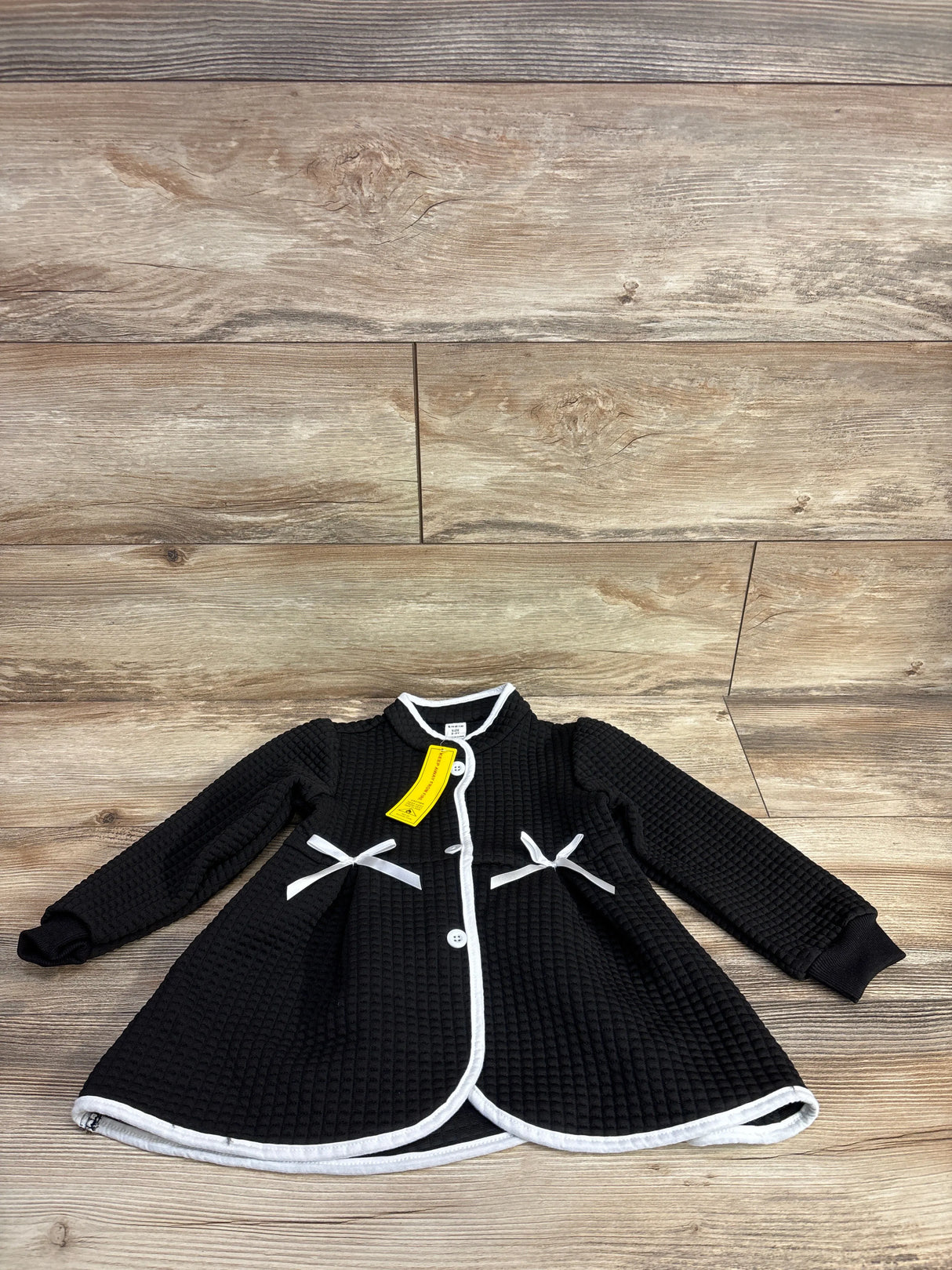 NEW Shein Textured Dress Coat Black sz 2-3T