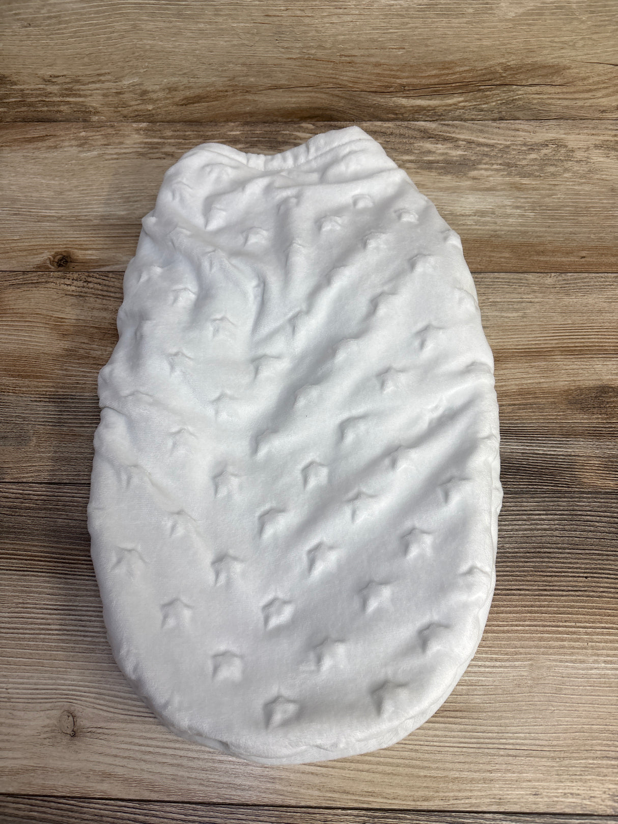 Star Print Sherpa Lined swaddle Wrap White sz 0-3m