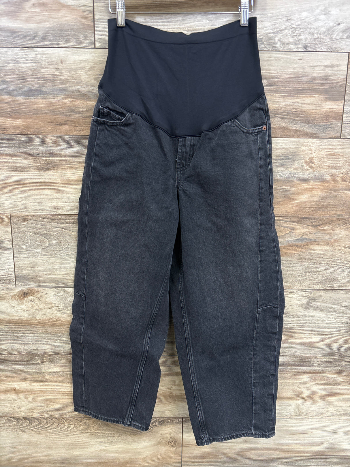 Old Navy Maternity Full-Panel Barrel Ankle Jeans Black sz 12/Large