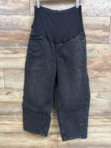 Old Navy Maternity Full-Panel Barrel Ankle Jeans Black sz 12/Large