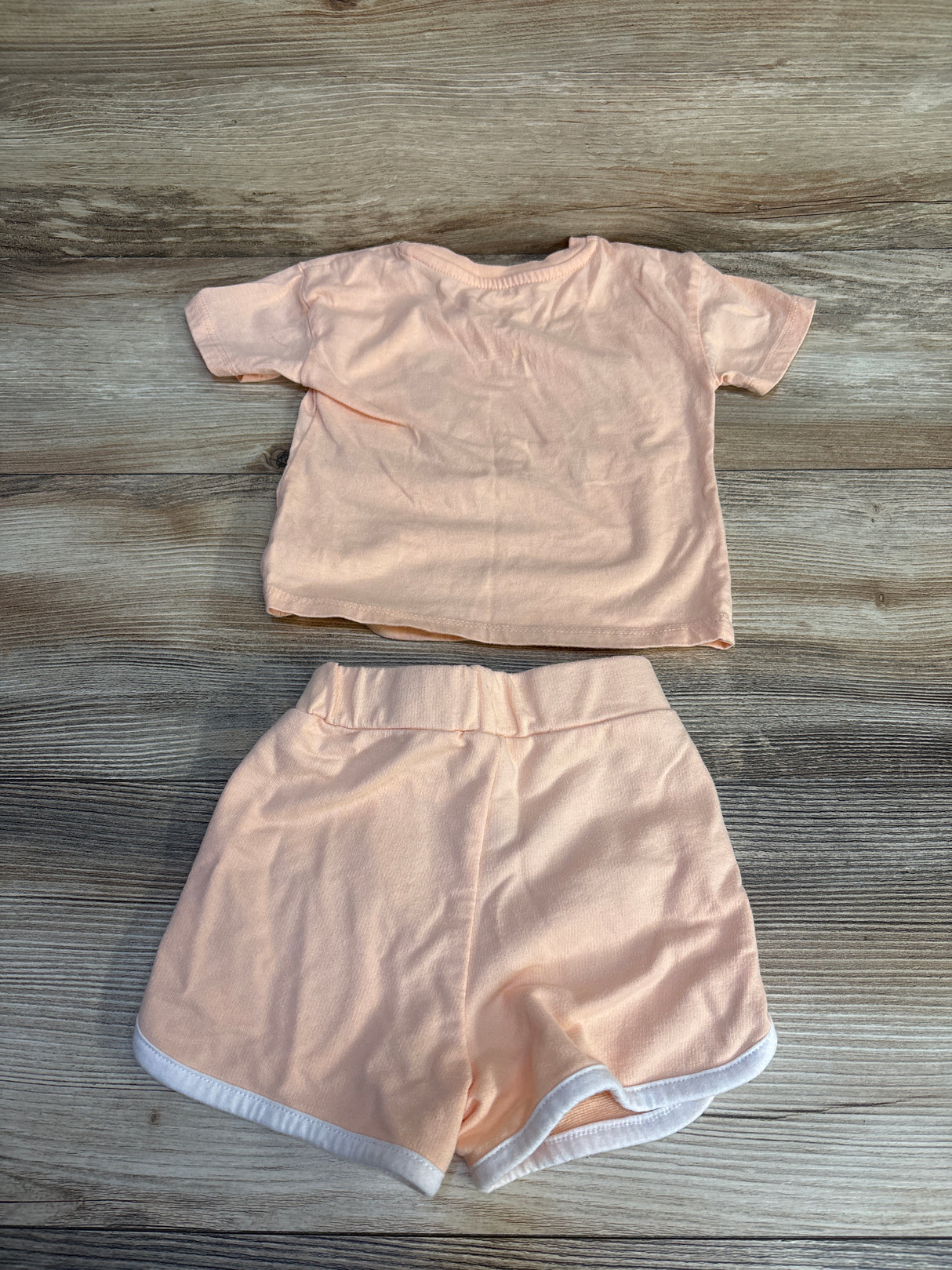 Disney Junior Minnie Mouse T Shirt & French Terry Shirt Set Coral sz 18m