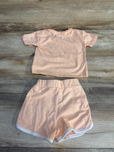 Disney Junior Minnie Mouse T Shirt & French Terry Shirt Set Coral sz 18m