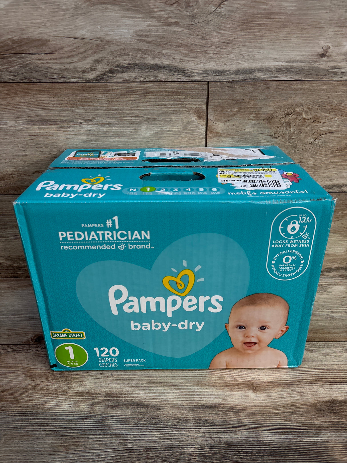 NEW Pampers Baby-Dry Diapers, Size 1 120ct.