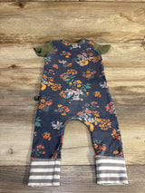 Rags Floral Romper Green sz 12-18m - Me n Mommy To Be