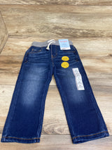 NEW Cat & Jack Straight Drawstring Jeans Blue sz 2T