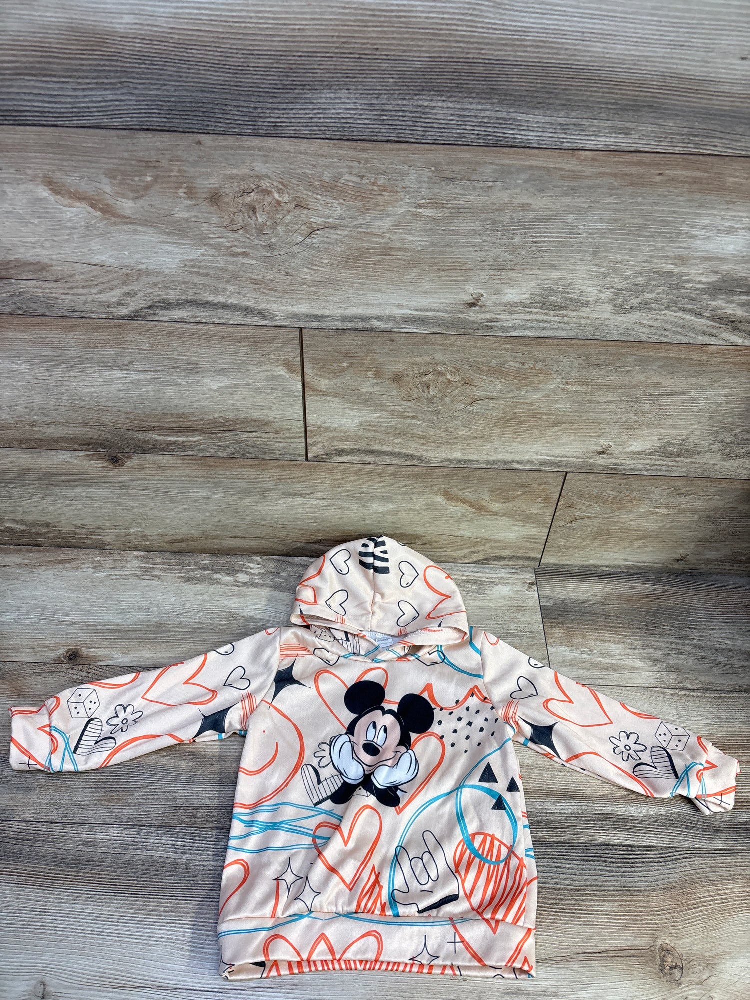 Mickey Mouse Pullover Sweatshirt Beige sz 3-4T