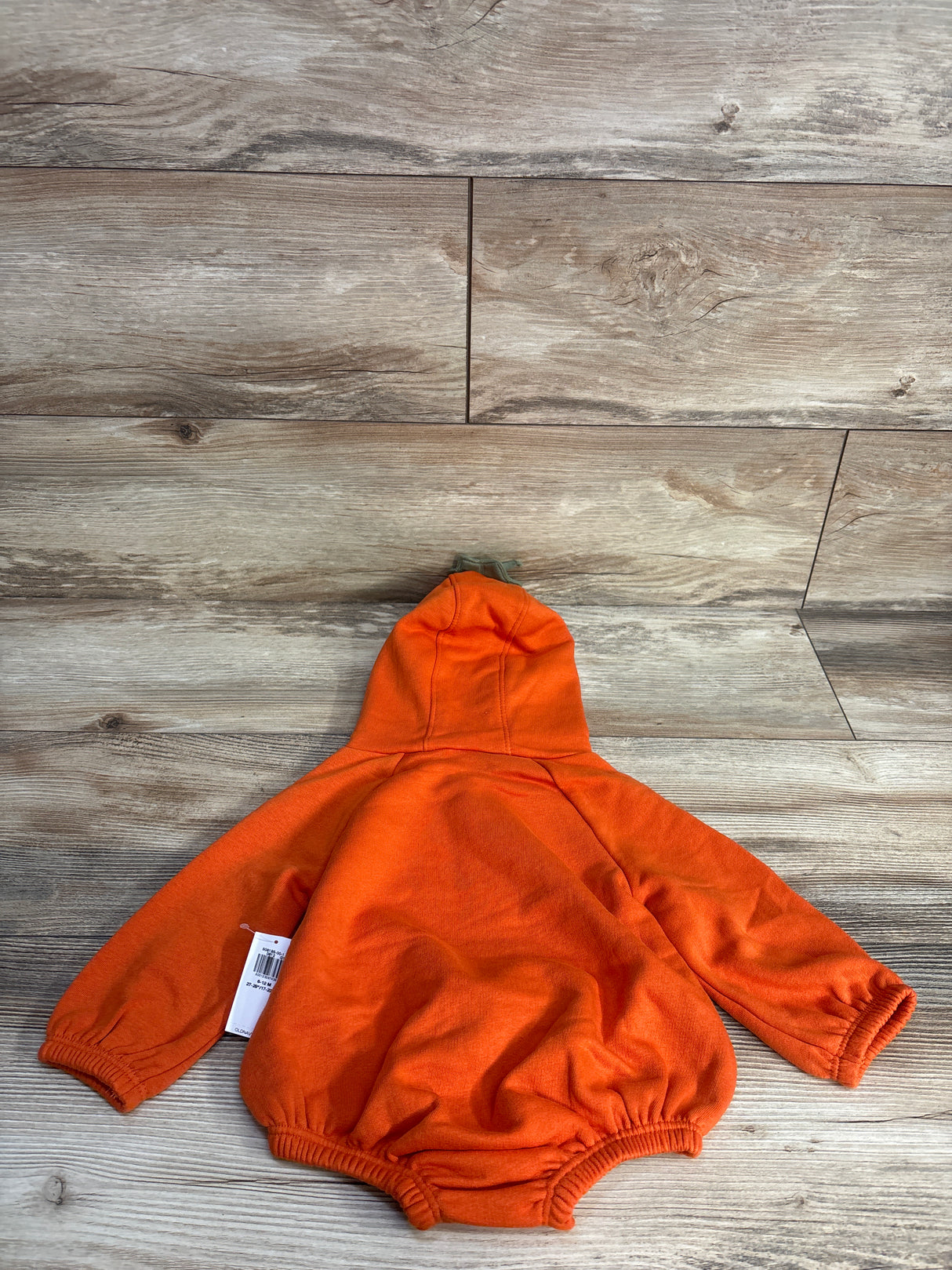 NEW Old Navy Hooded Critter Fleece Jack-O'-Lantern Romper Orange sz 6-12m