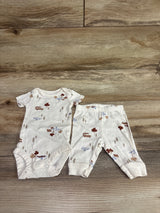Just One You 2pc Bodysuit & Pants Set Ivory sz Newborn