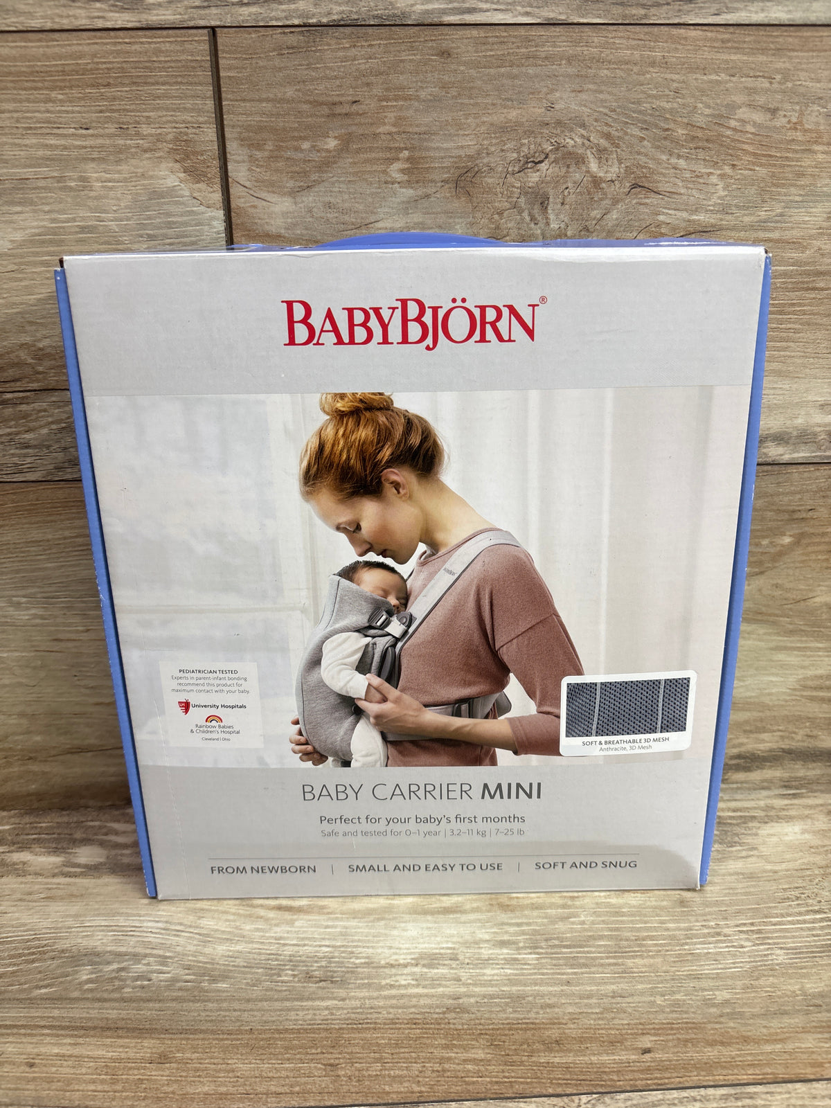 BabyBjörn Baby Carrier Mini, Anthracite, 3D Mesh 7-25 lbs