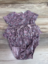 Kate Quinn Bamboo Butterfly Ruffle Skirted Bodysuit Purple sz 6-12m