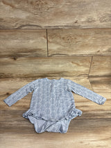 Kate Quinn Long Sleeve Ruffle Leg Bodysuit Floral Blue sz 2T