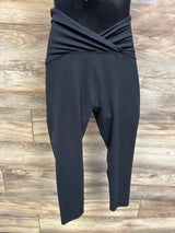 Isabel Maternity Crossover Panel Leggings Black sz Medium