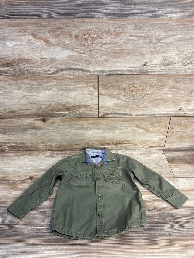 Next Button Up Shirt Green sz 3T - Me n Mommy To Be