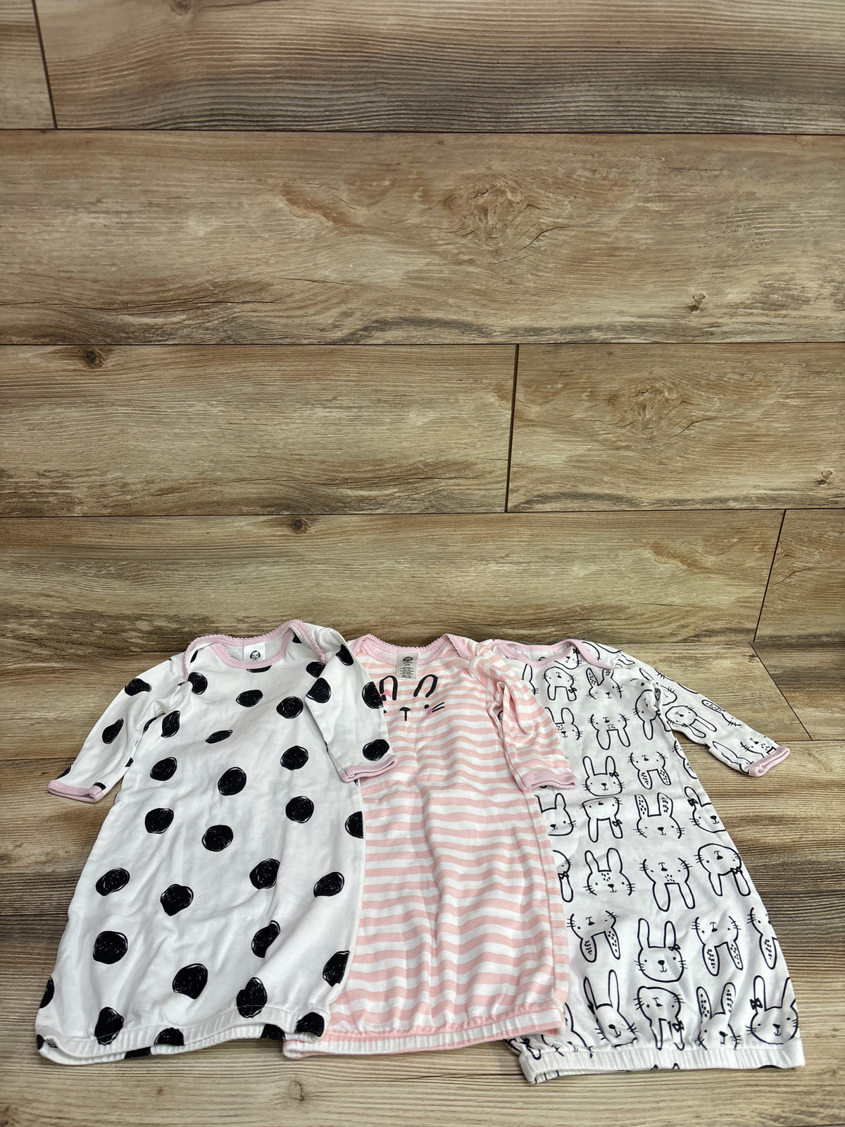 Gerber 3pk Sleep Gowns White sz 0-6m