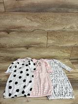 Gerber 3pk Sleep Gowns White sz 0-6m
