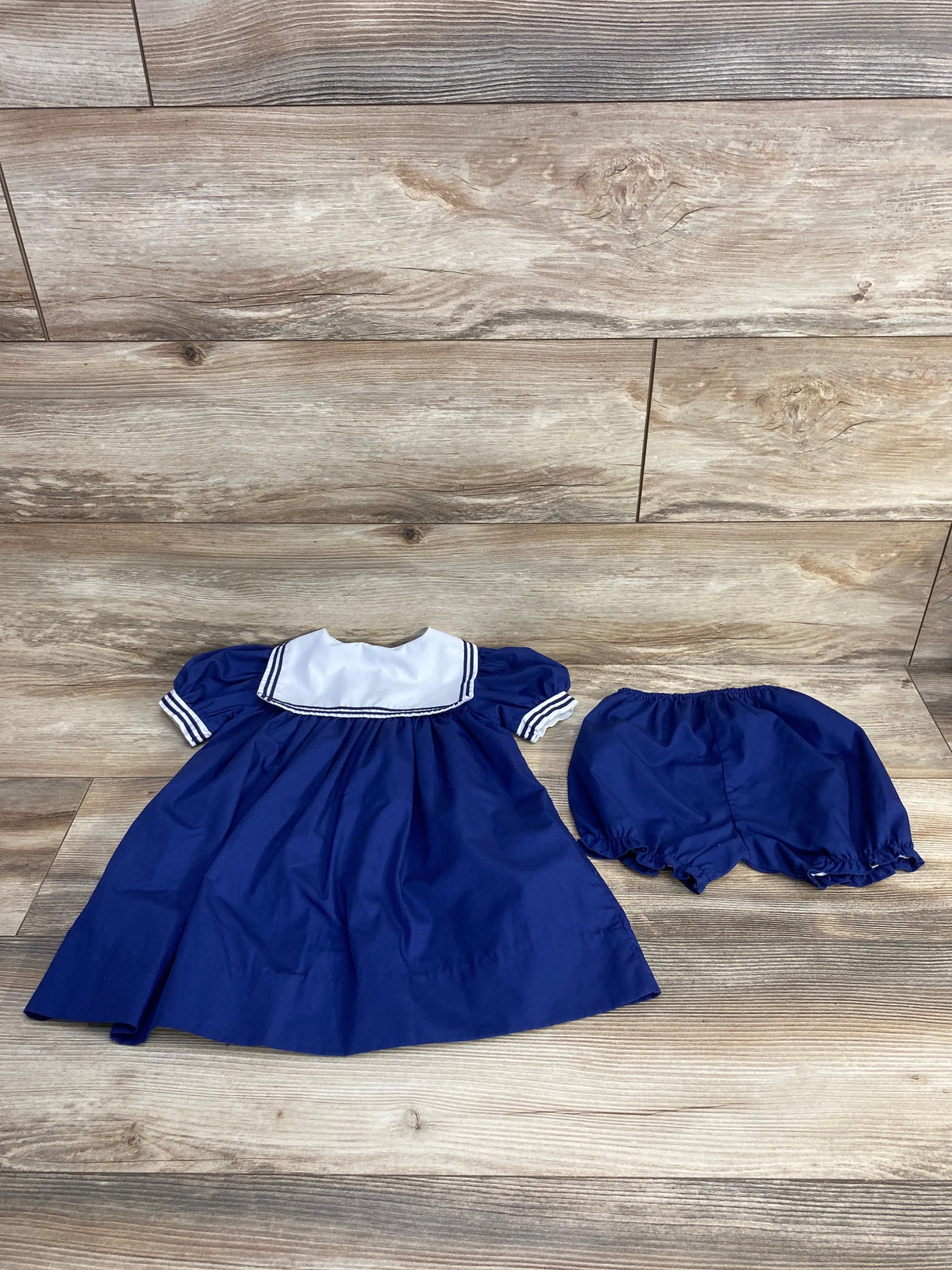 Petit Ami 2pc Sailor Dress & Bloomers Navy sz 18m