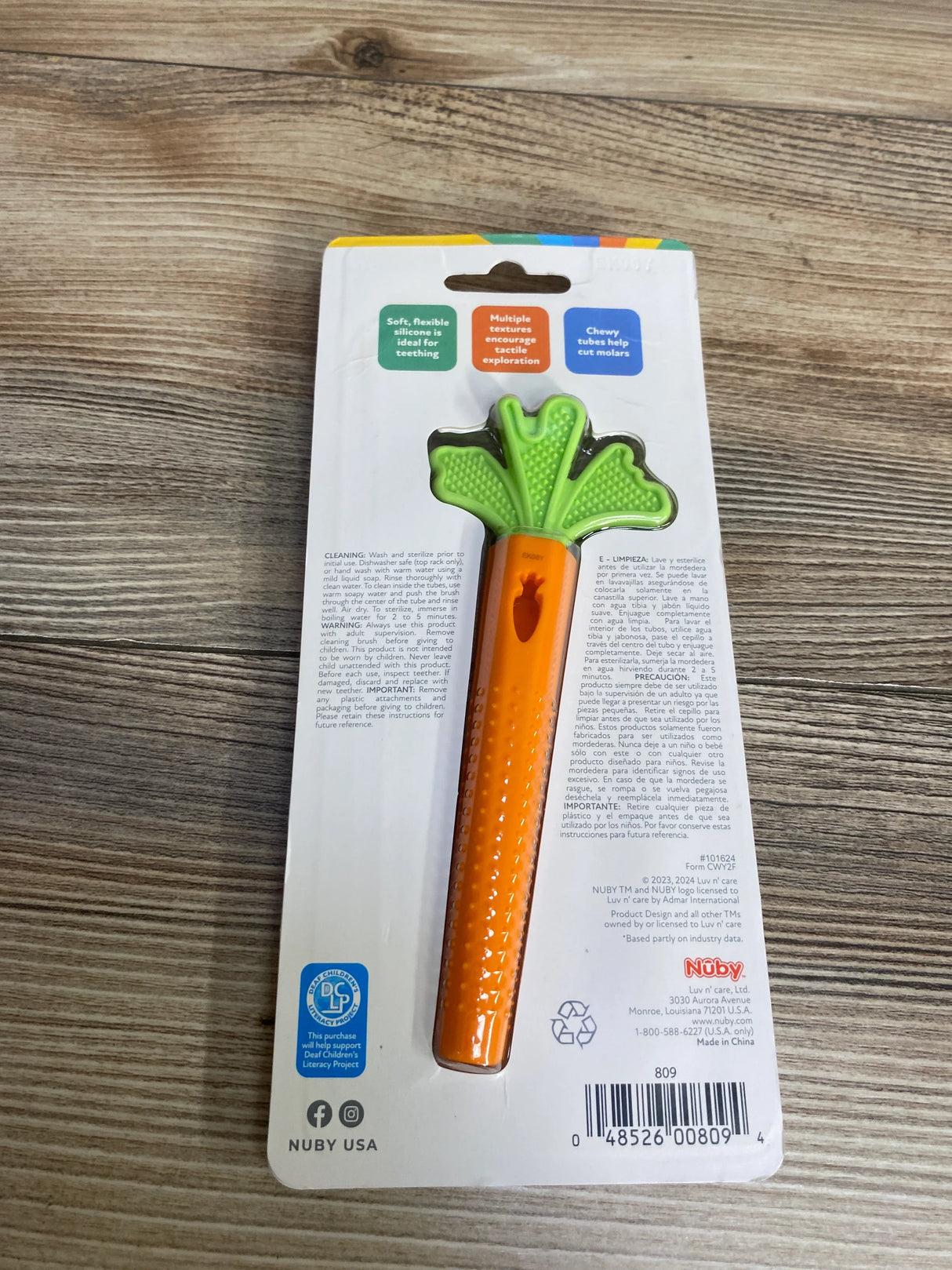 NEW Nuby Carrot Tube Teether