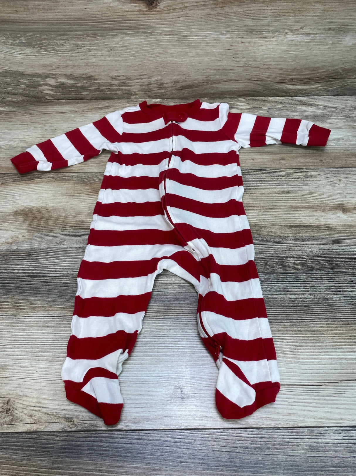 Little Planet Striped Sleeper Red sz 6m