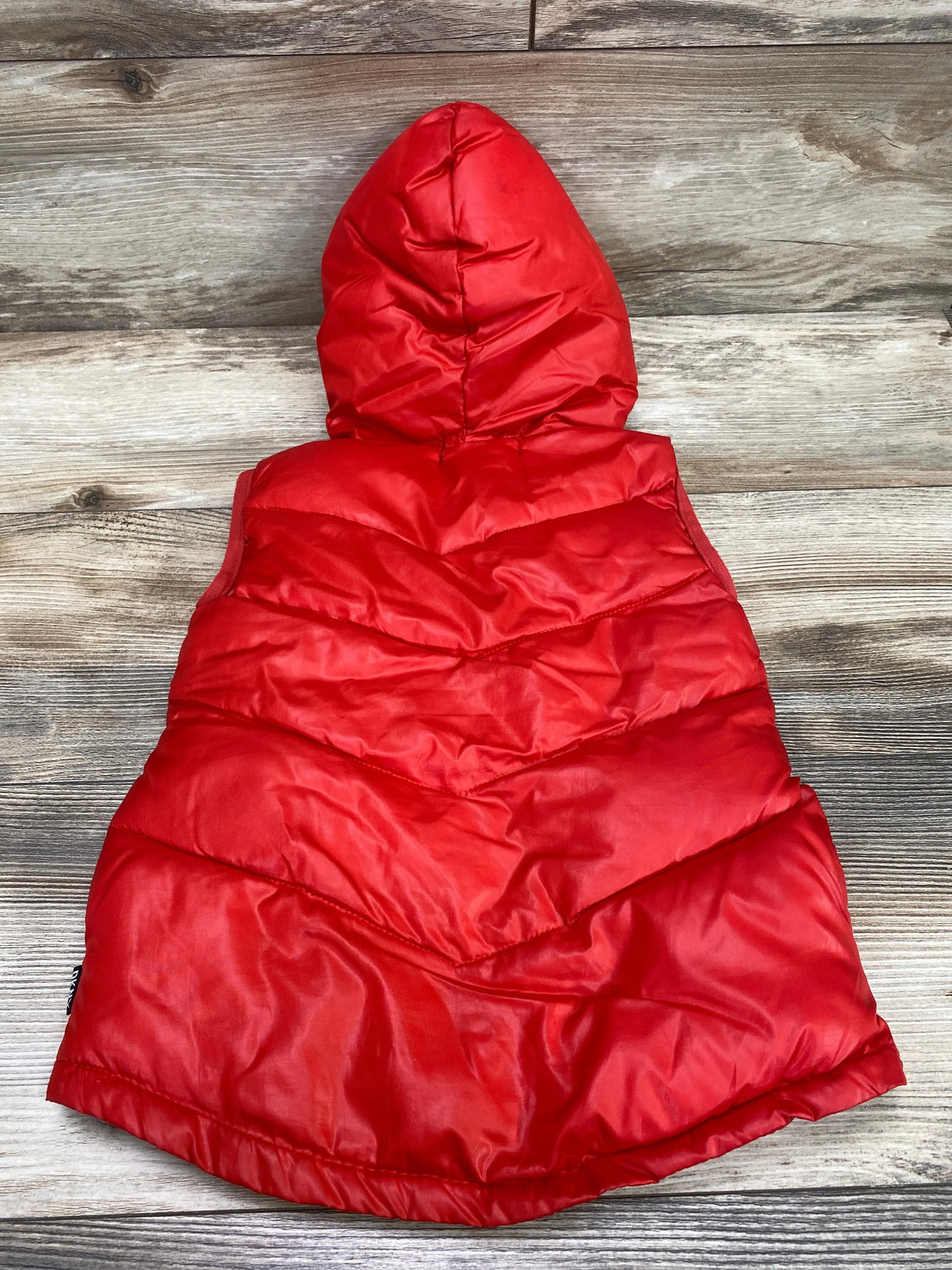 DKNY Hooded Puffer Vest Red sz 4T