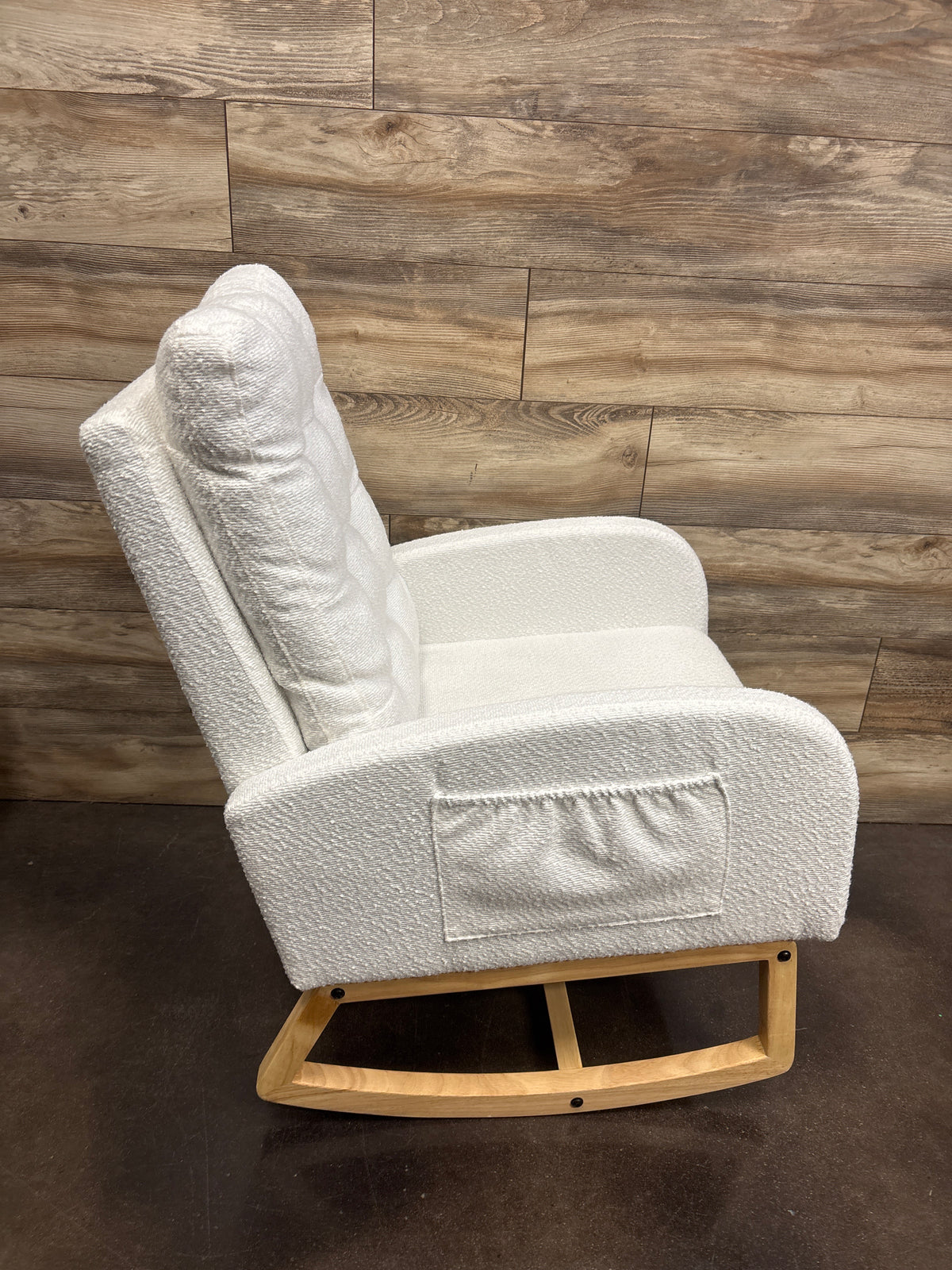 KUAIHAHA Rocking Chair Nursery Glider with Footrest White