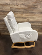 KUAIHAHA Rocking Chair Nursery Glider with Footrest White