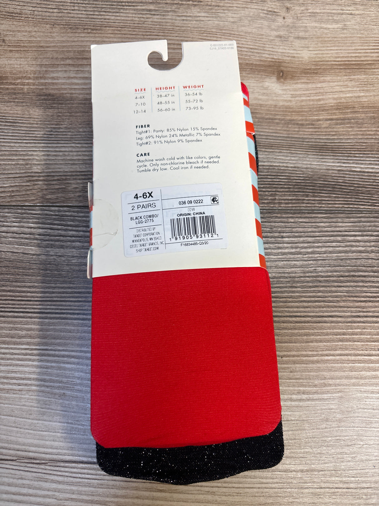 NEW Cat & Jack Tights 2pk sz 4-6T