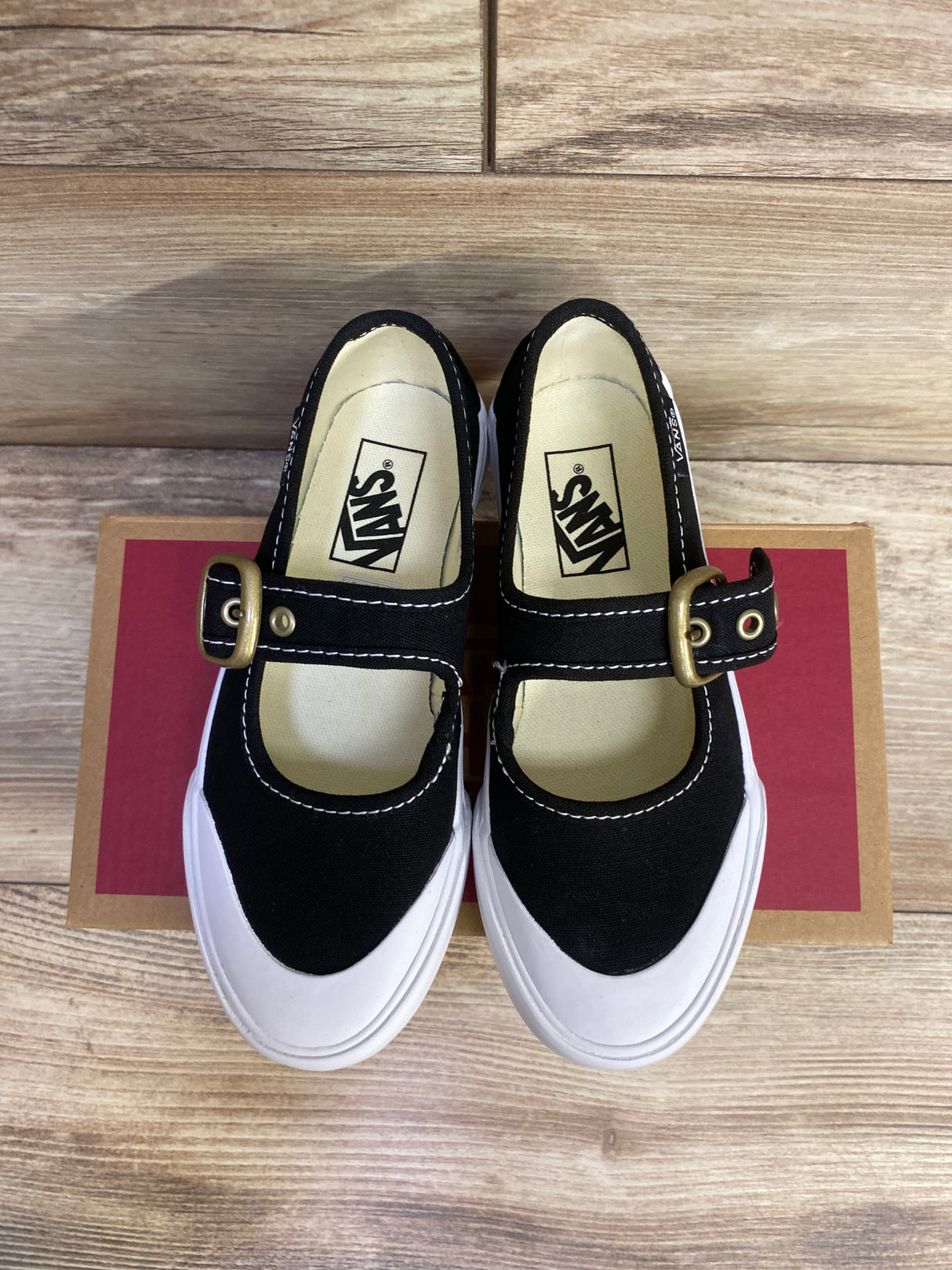NEW Vans Mary Jane Shoes, Black/White sz 11.5c