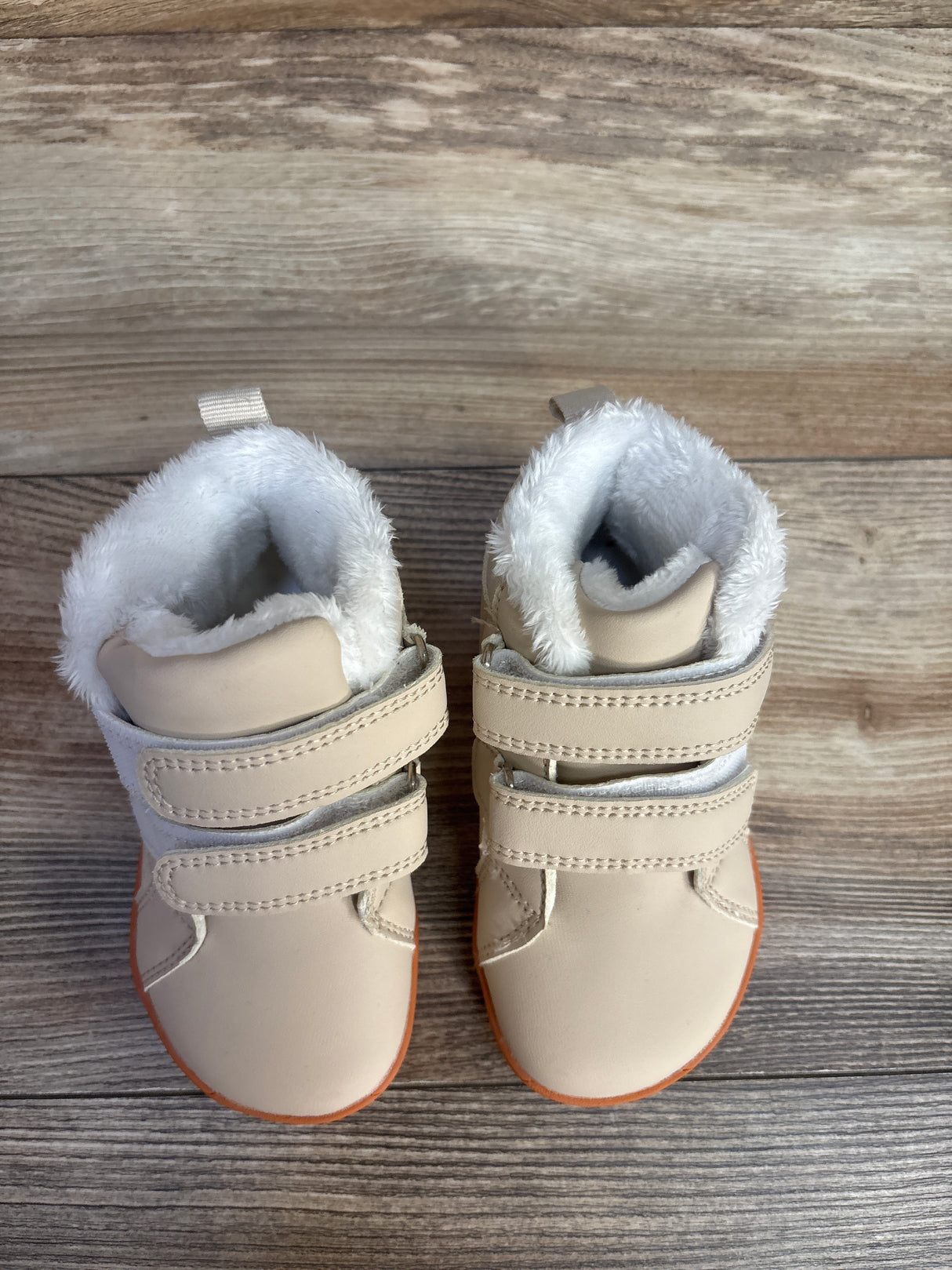 WateLves Wide Barefoot Winter High Top Shoes, Beige sz 8c