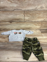 Champion 2pk Camo Print Logo Pull Over Sweater & Jogger Set Grey sz 6-9m