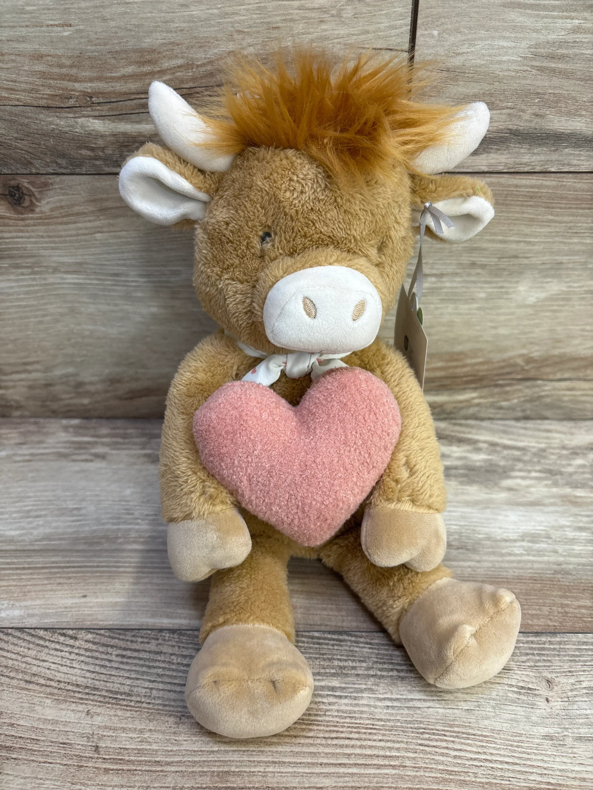 NEW Cloud Island Cow Plush Toy with Detachable Rattle