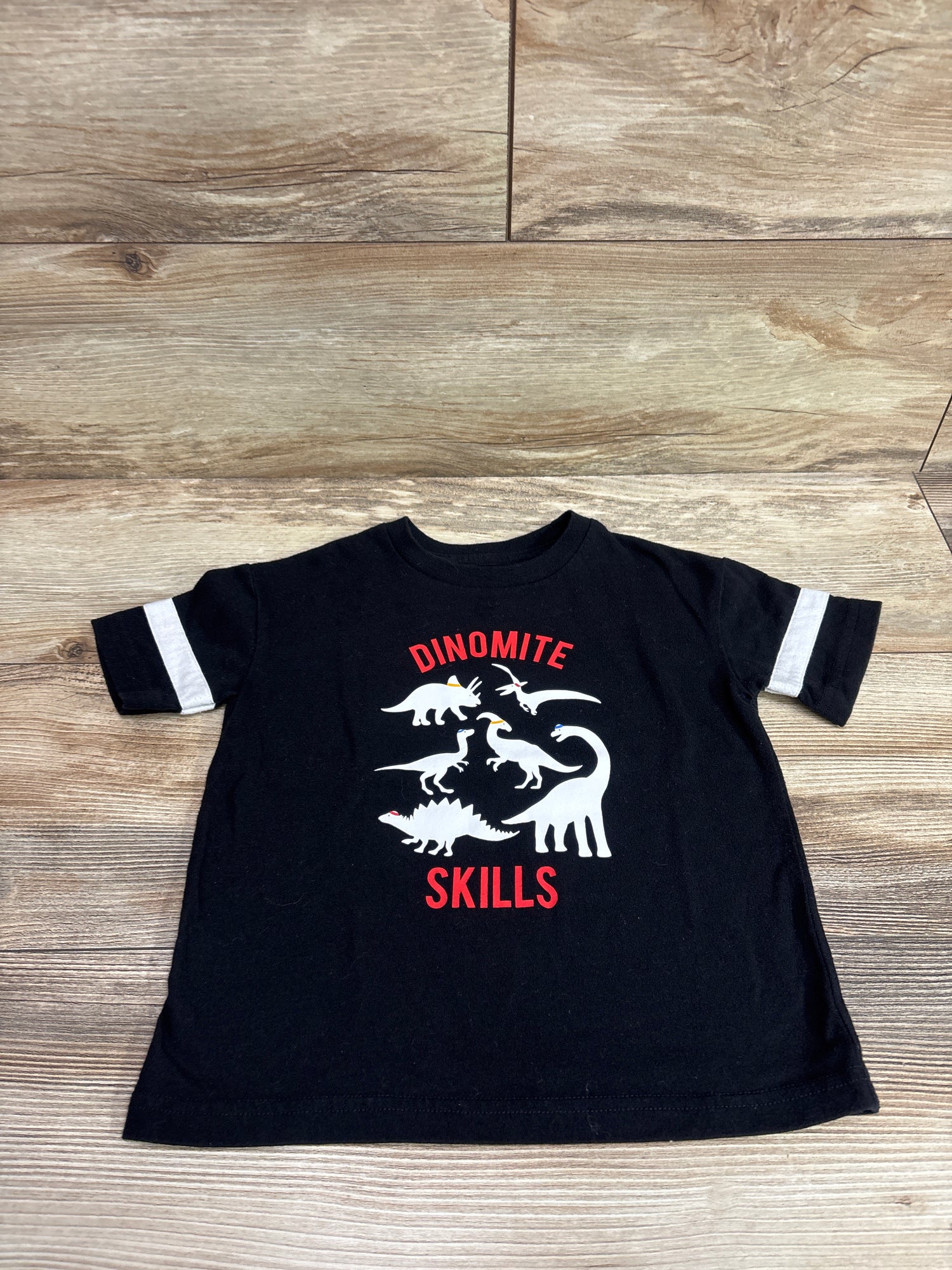 Okie Dokie Dinomite Skills Shirt Black sz 3T