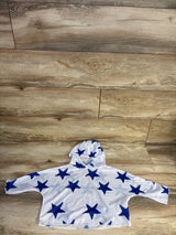 Shein Star Print Mesh Hooded Swim Cover-Up White sz 4T
