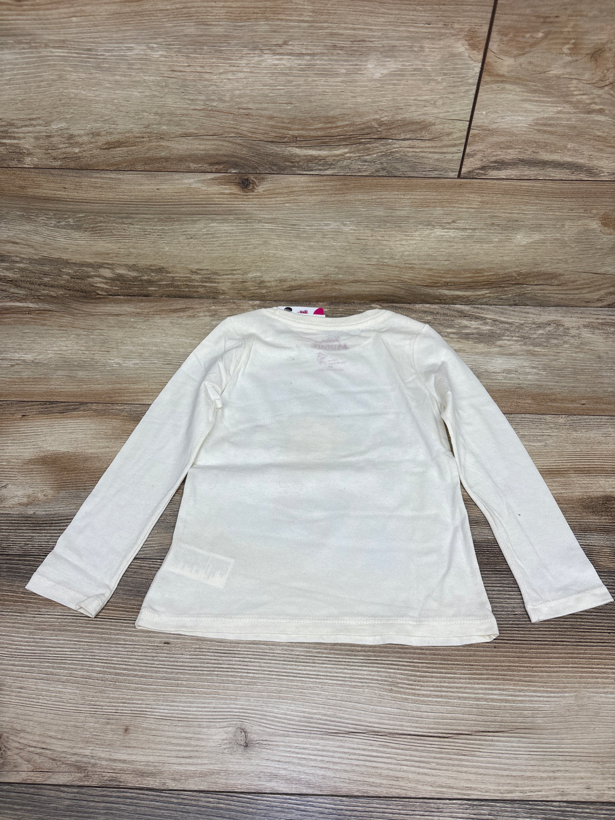 NEW Disney Junior Merry & Cute Long Sleeve Shirt Ivory sz 4T