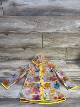 Cat & Jack Floral Clear Rain Jacket Yellow sz 4T