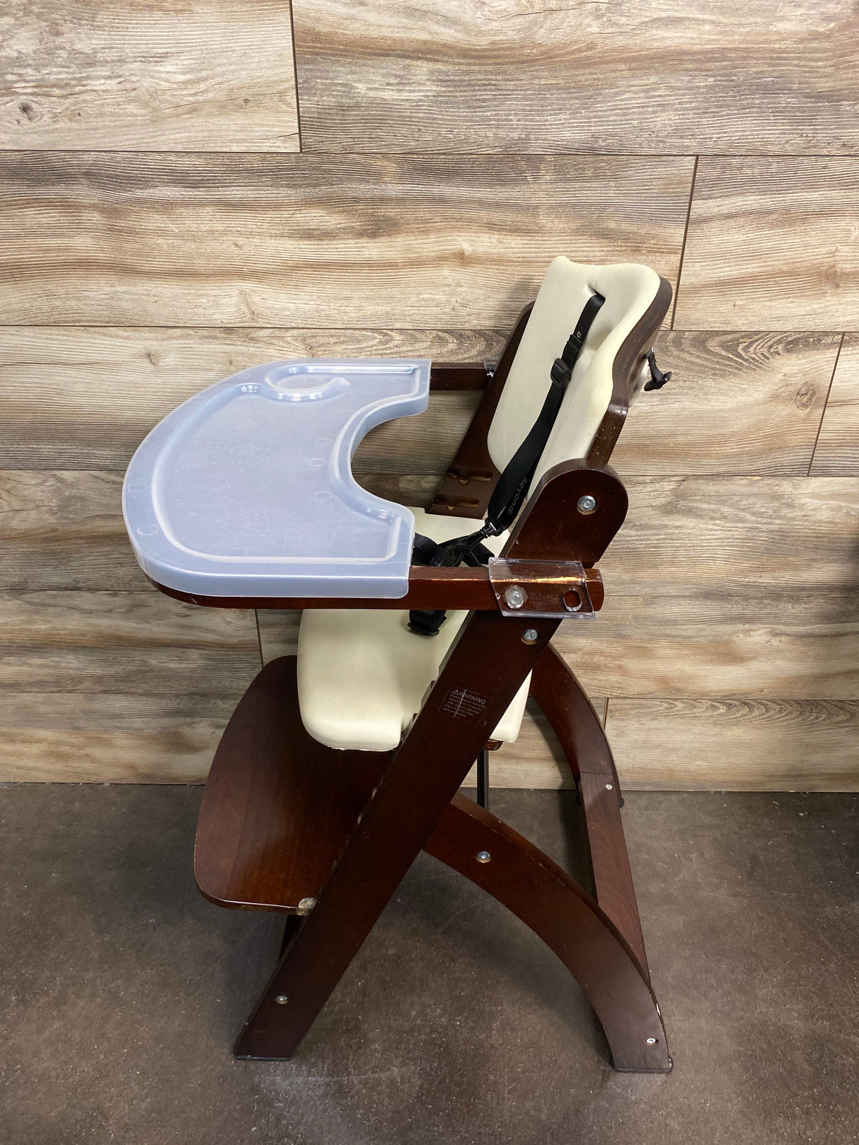 Abiie Beyond Junior High Chair in Mahogany/White