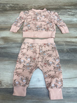 7 For All Mankind 2pc Floral Shirt & Pants Pink sz 3-6m