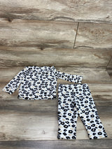 Wonder Nation 2pc Leopard Print Jacket & Pants White sz 6-9m