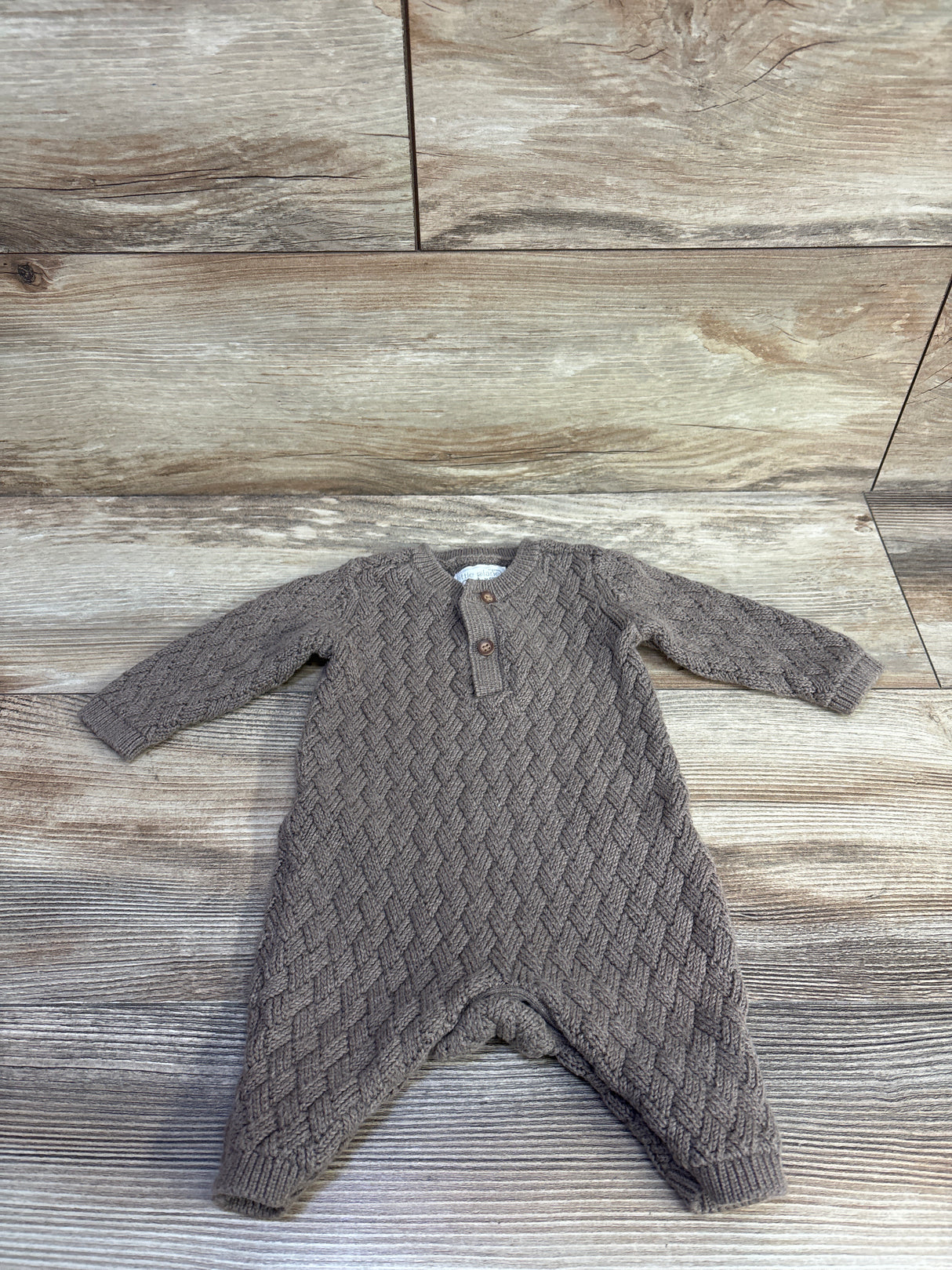 Little Planet Organic Cable Knit Jumpsuit Brown sz Newborn