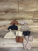 MAMIMAKA 10pc Knotted Caps & Mittens Sets One Size