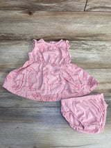 Just One You 2pc Bunny Print Dress & Bloomers Pink sz 6m