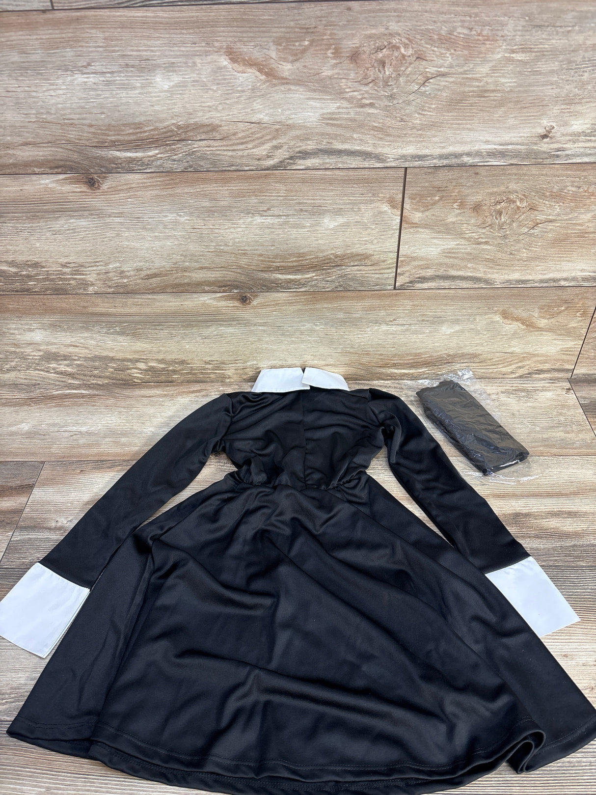 Wigood Wednesday Addams Costume Dress & Tights Black sz 6