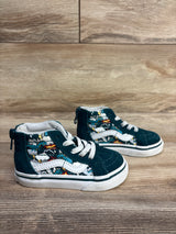 Vans Sk8-Hi Zip Shoes 'Mythical Glow Deep Teal' sz 5.5c