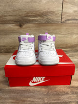 Nike Court Borough Mid 2 TD 'White Fuchsia Glow' Sneakers sz 4c