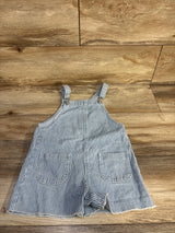 Zara Striped Twill Shortalls Blue sz 4-5T